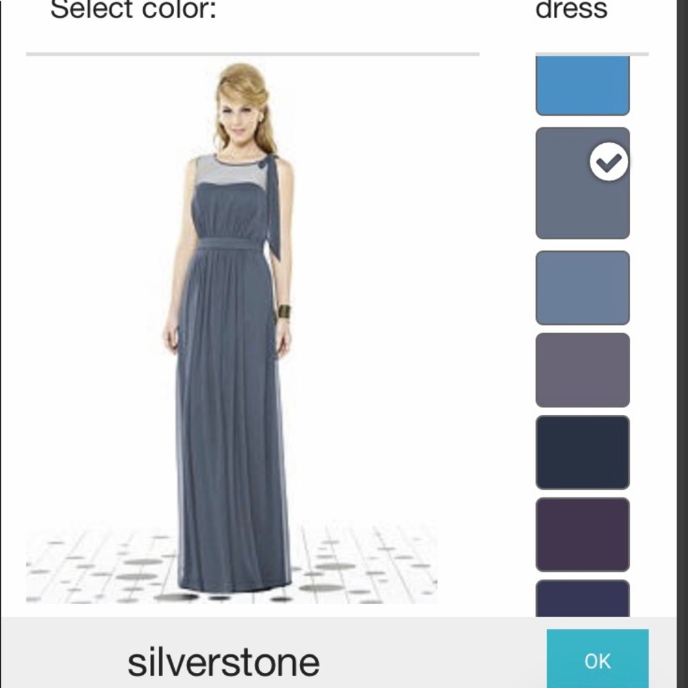 After Six Grey Bridesmaid Dress